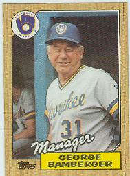 1987 Topps Baseball Cards      468     George Bamberger MG